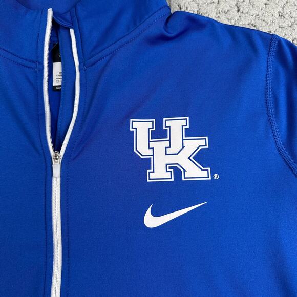 Kentucky Wildcats (UK) Shirt Womens XL Blue Quarter Zip Pullover Dri-FIT Nike T - Picture 2 of 9